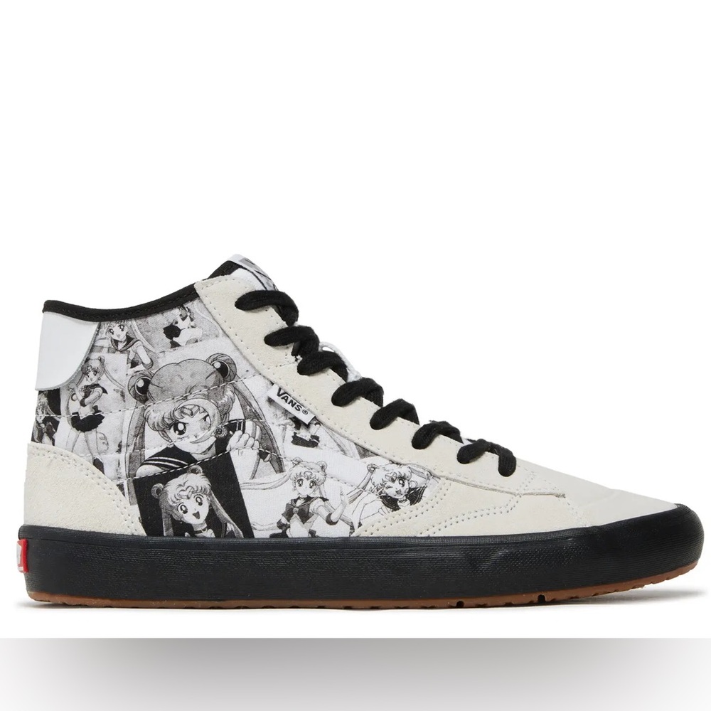 Vans x Pretty Guardian Sailor Moon The Lizzie Black White Anime Sneakers Sz 8.5